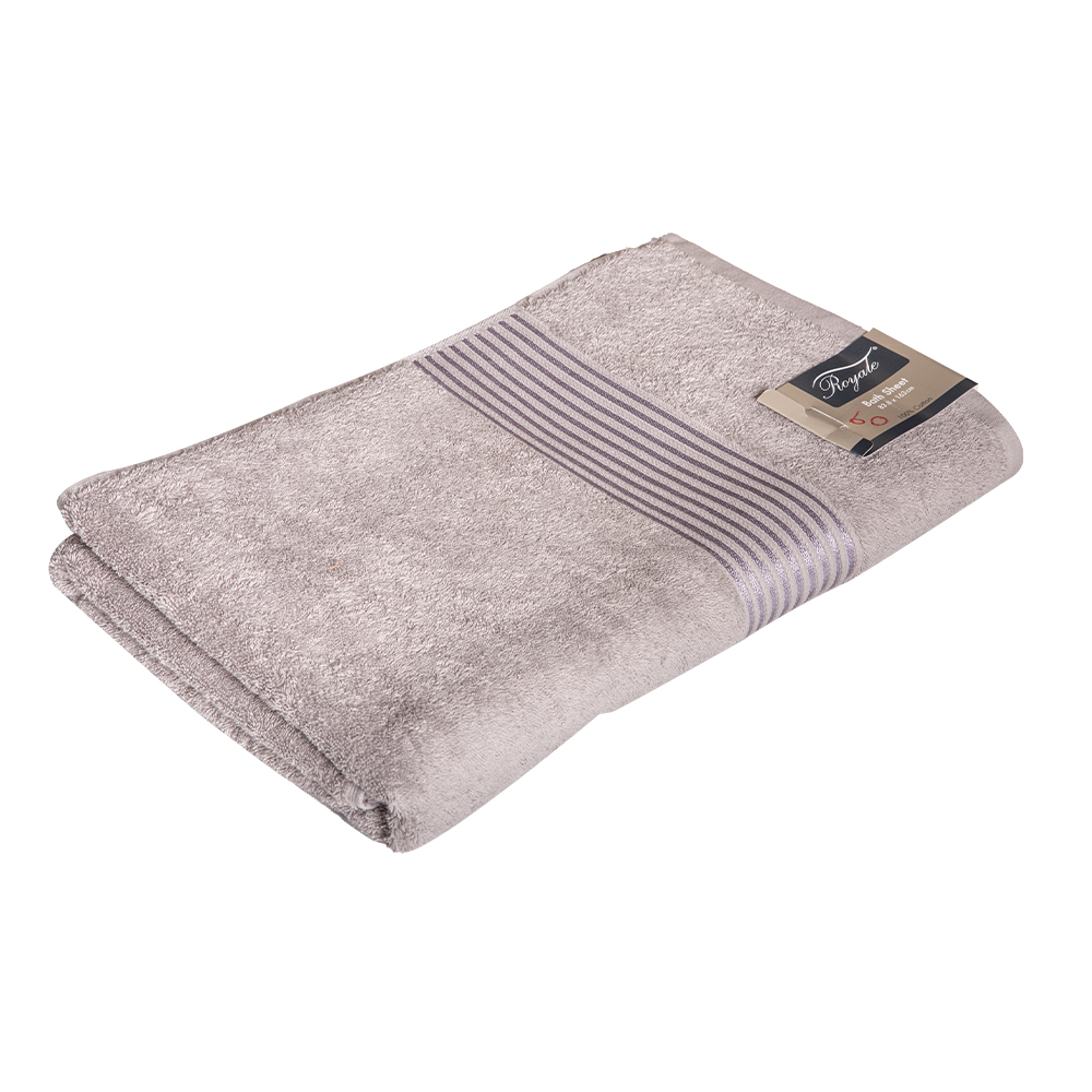 Bath Sheet, Plain; (83.8x163)cm, Grey