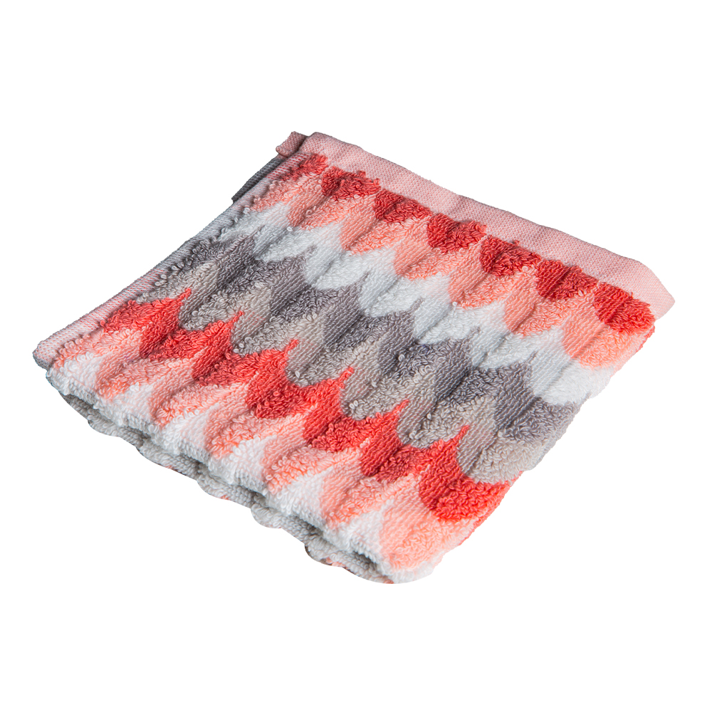 Face Towel, Waves Design; (33×33)cm, Pink 1