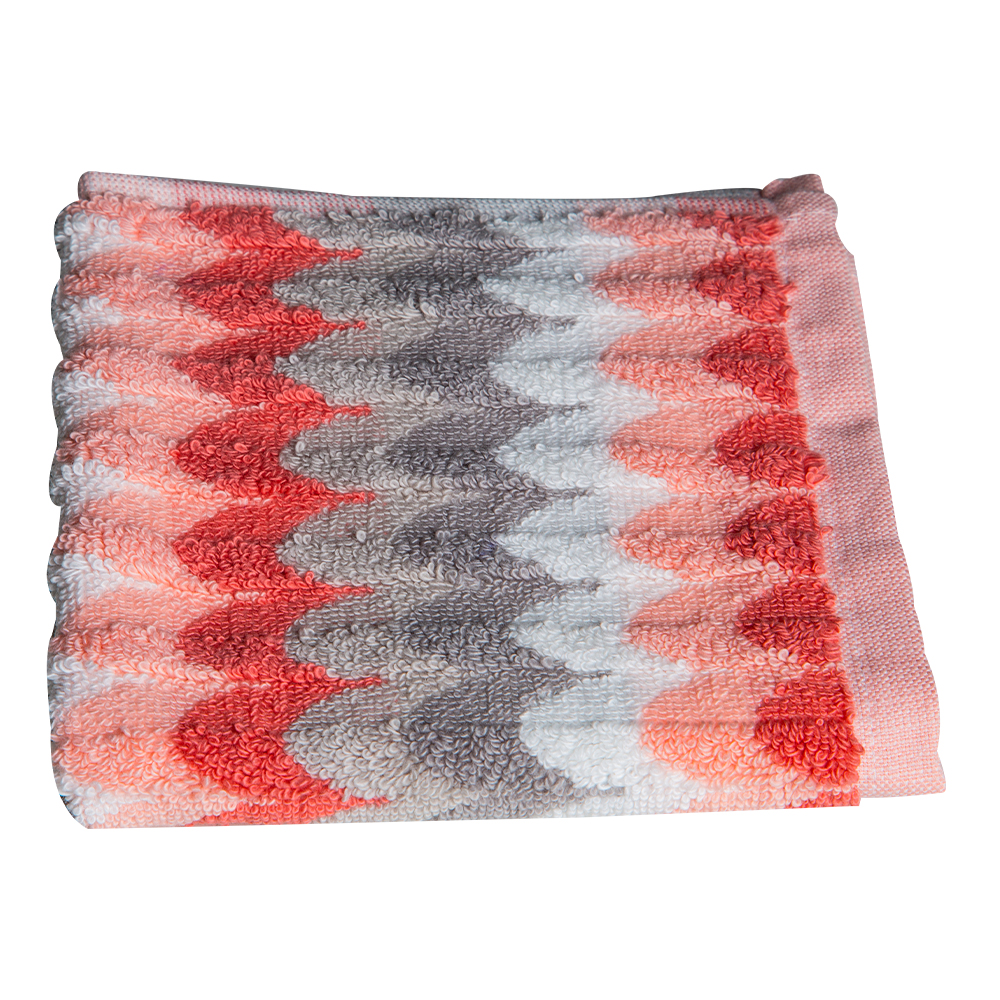 Face Towel, Waves Design; (33x33)cm, Pink