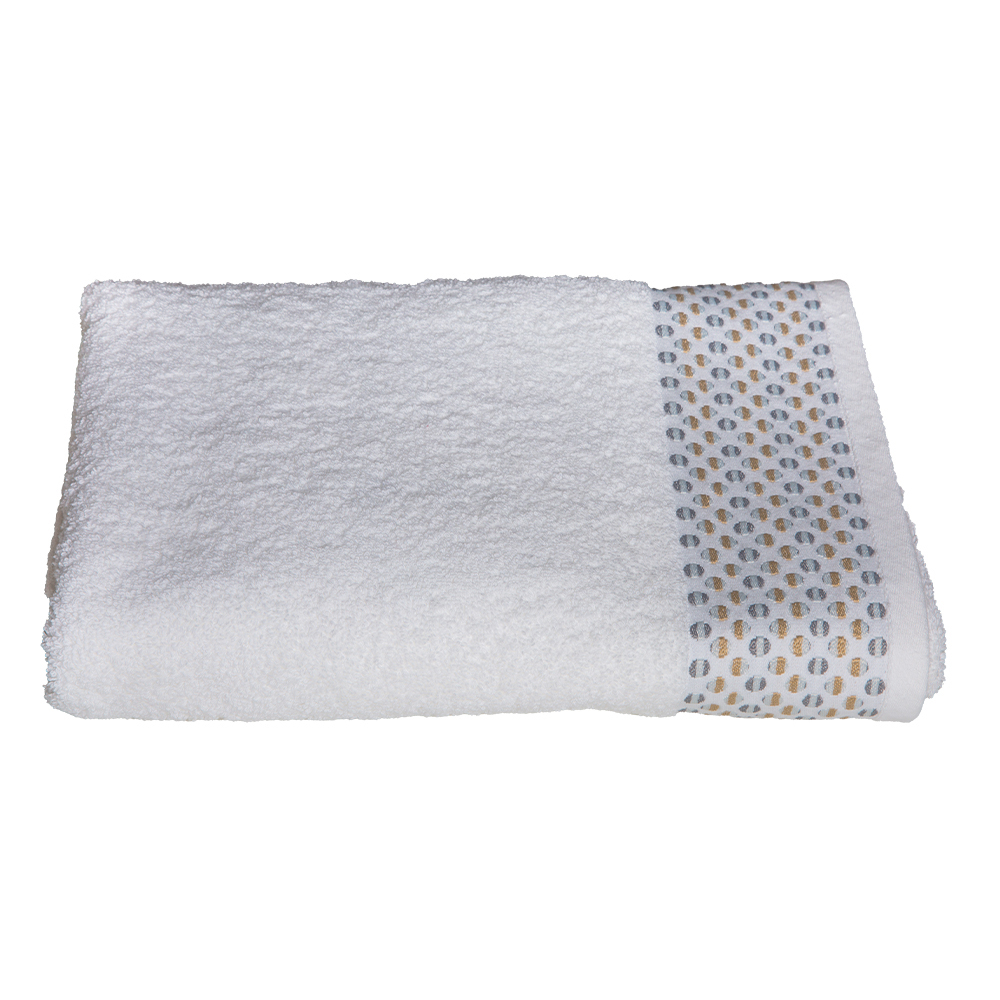 Cannon: Bath Towel Orbit Design; (70x140)cm, White Grey