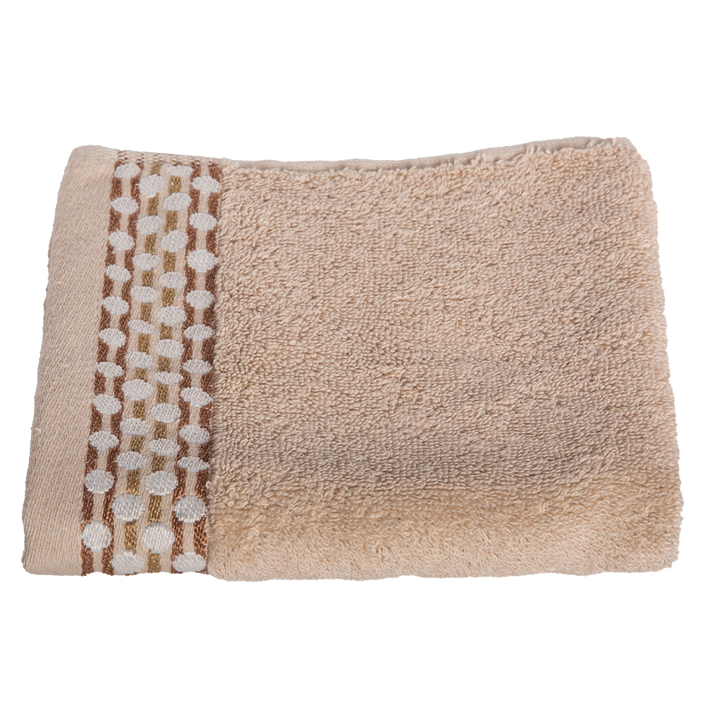 Cannon: Face Towel, Orbit Design; (33x33)cm, Beige