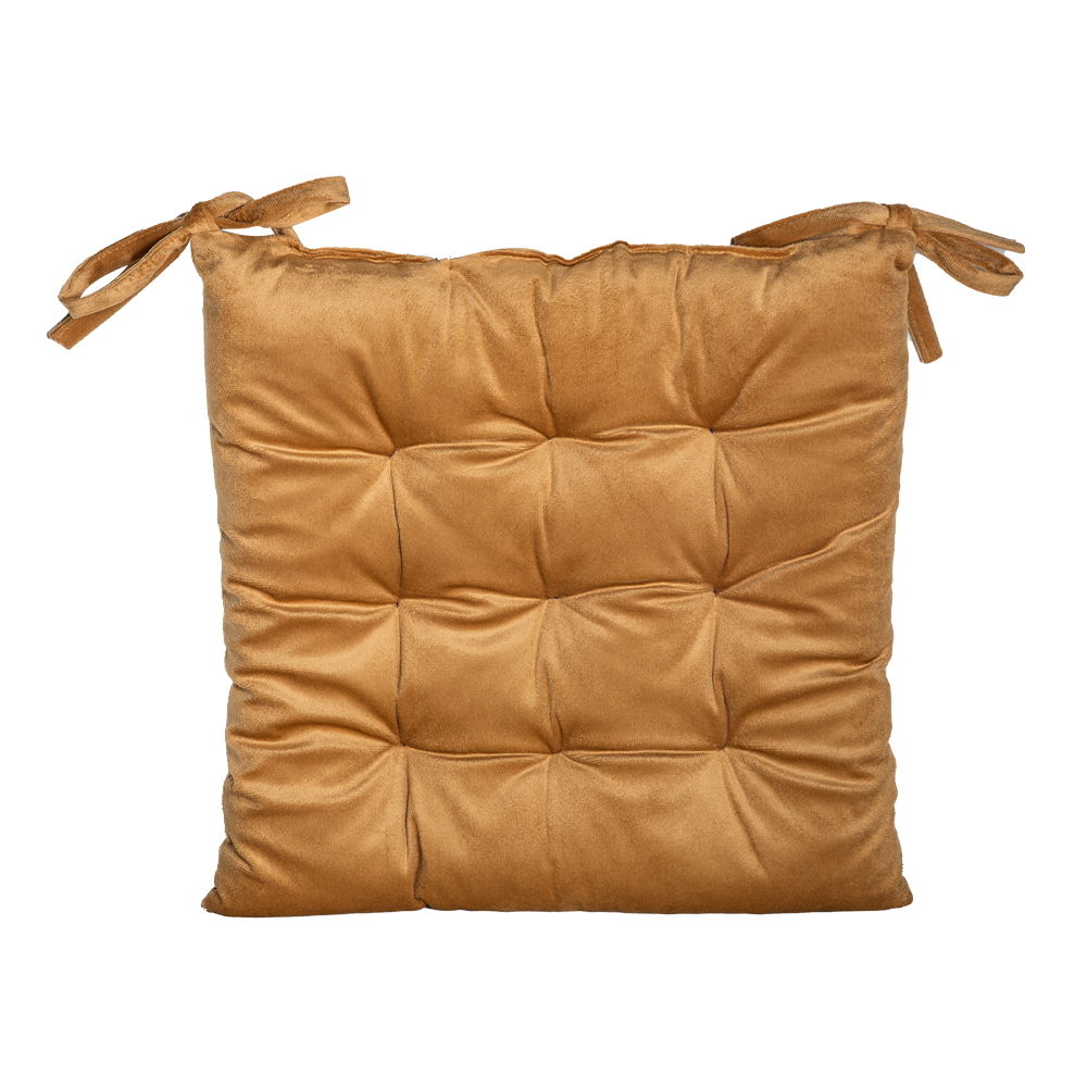 Domus: Velvet Chair Pad; (40×40+3)cm, Beige 1