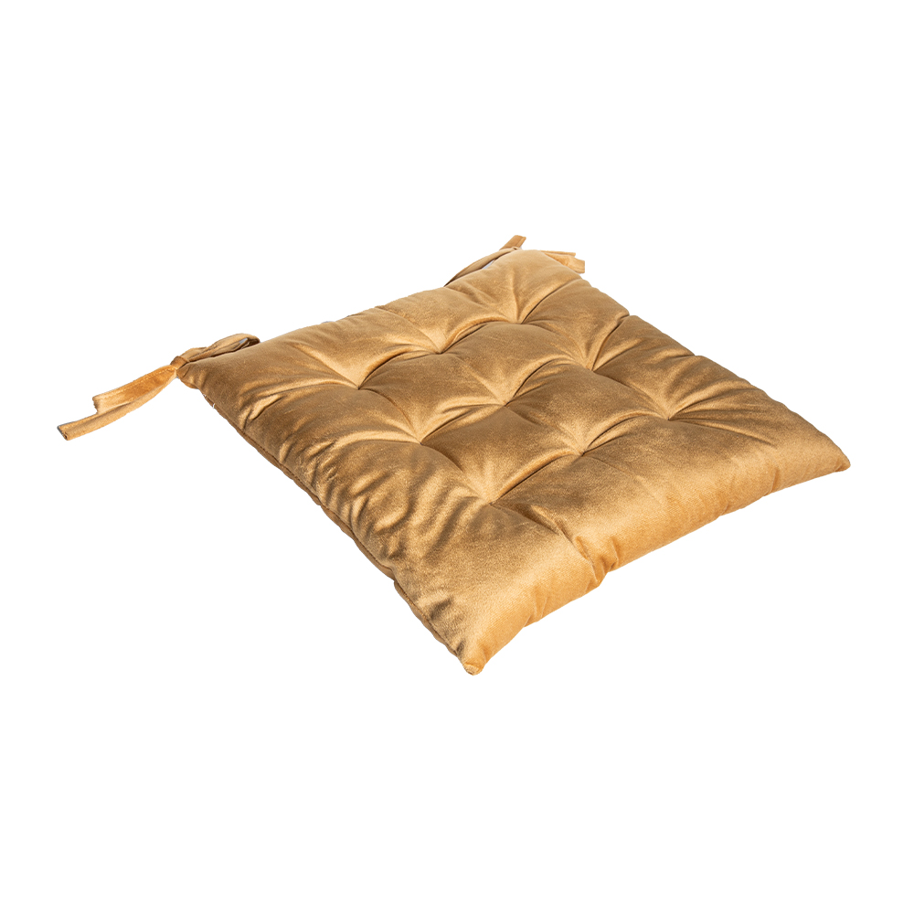 Domus: Velvet Chair Pad; (40x40+3)cm, Beige