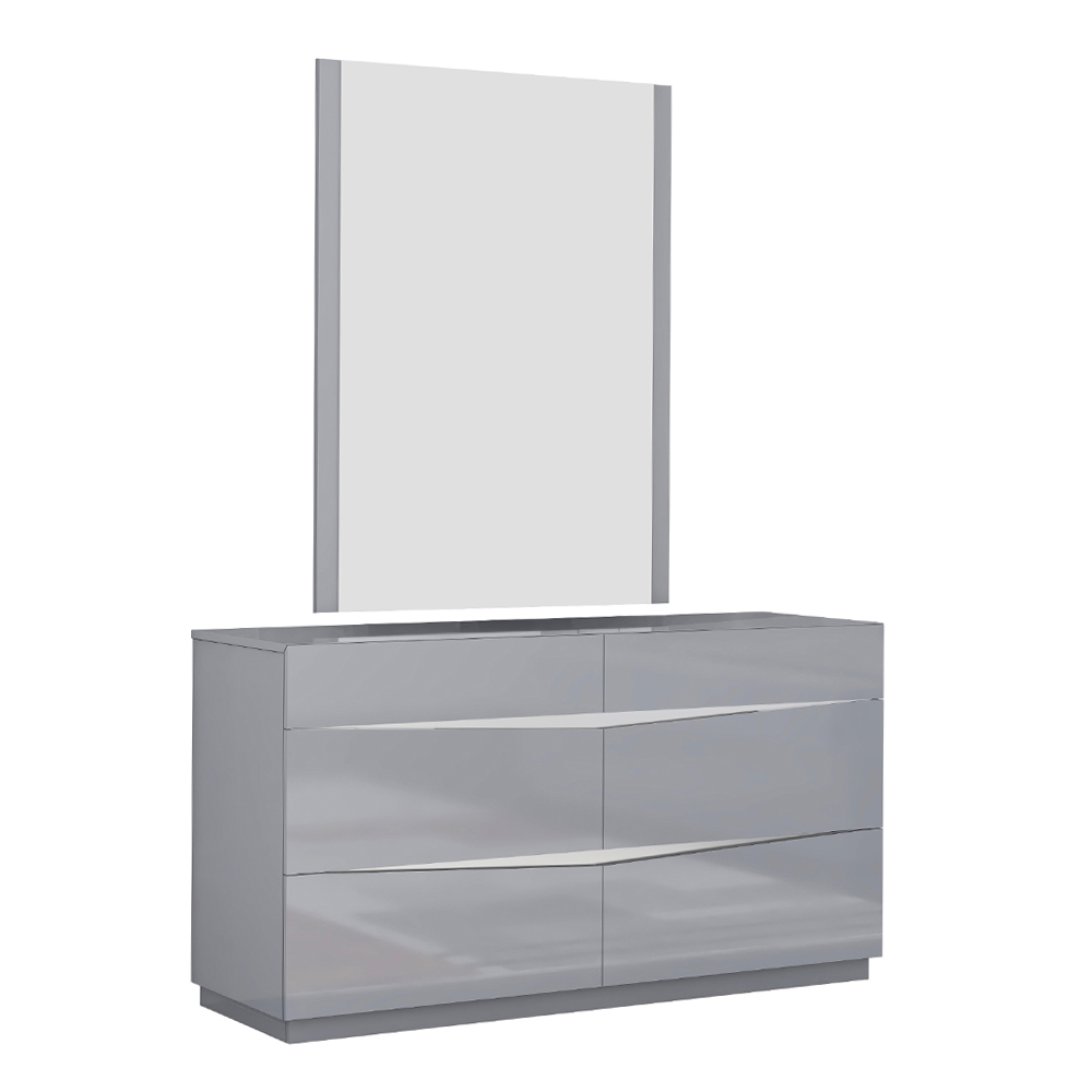 Dresser; (145.5x48x79.5)cm + Mirror; (100x120x2