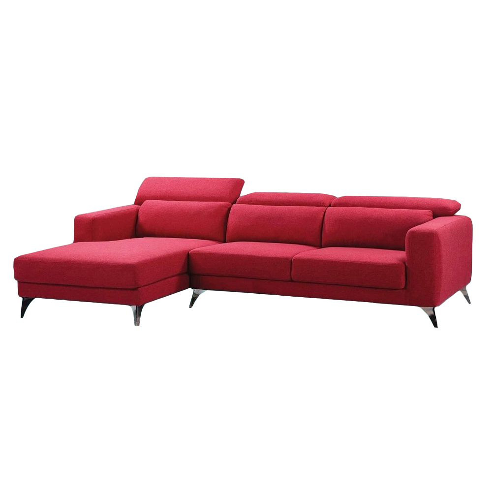 Bono 325 Fabric Corner Sofa + Chaise, Left, Pink 1