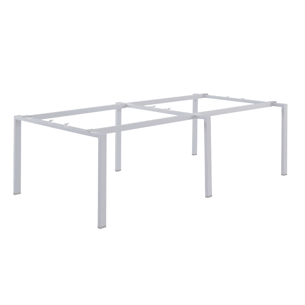 Steel Base For Office Desk; (240x120x75)cm, Matt White 1