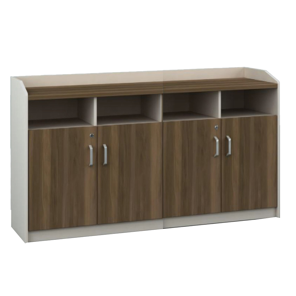 Office Credenza 4-Doors; (160x50x870)cm, Brown 1