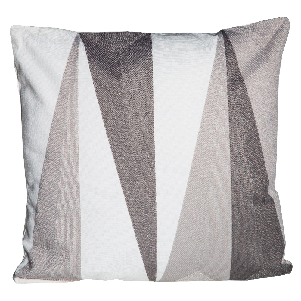 Outdoor Pillow; (45×45)cm, Grey/White 1