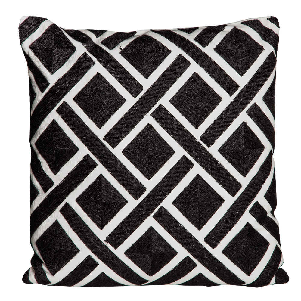 Outdoor Pillow; (45×45)cm, Black/White 1