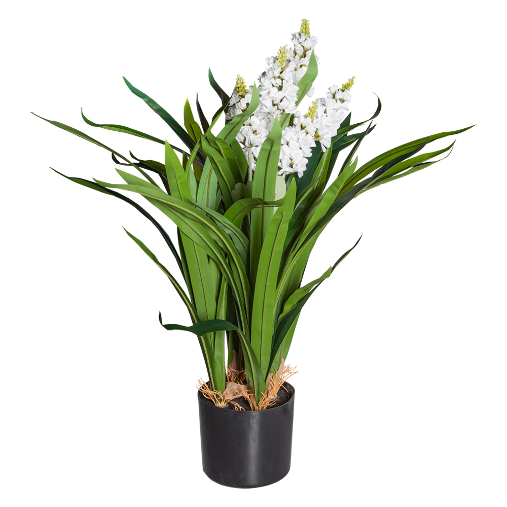 Decorative Hyacinth Plant; 70cm, White 1