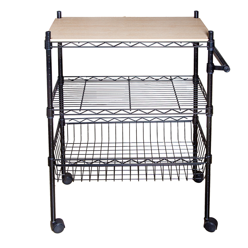 Index: Wirenet 2-Tier Storage Cart; (60x35x83)cm, Black 1