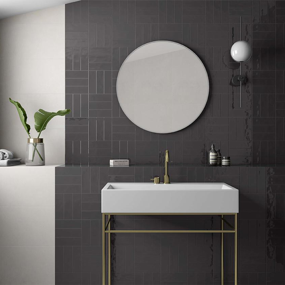 Mayfair Negro: Matt Porcelain Tile; (6.5×20