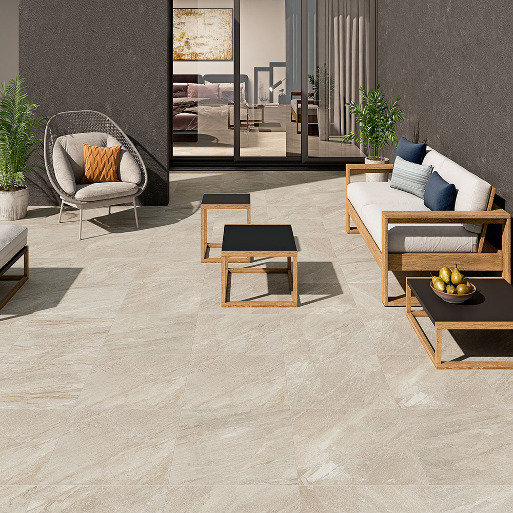 Icaria Beige: Matt Porcelain Tile; (37.0x75.0)cm, Brown