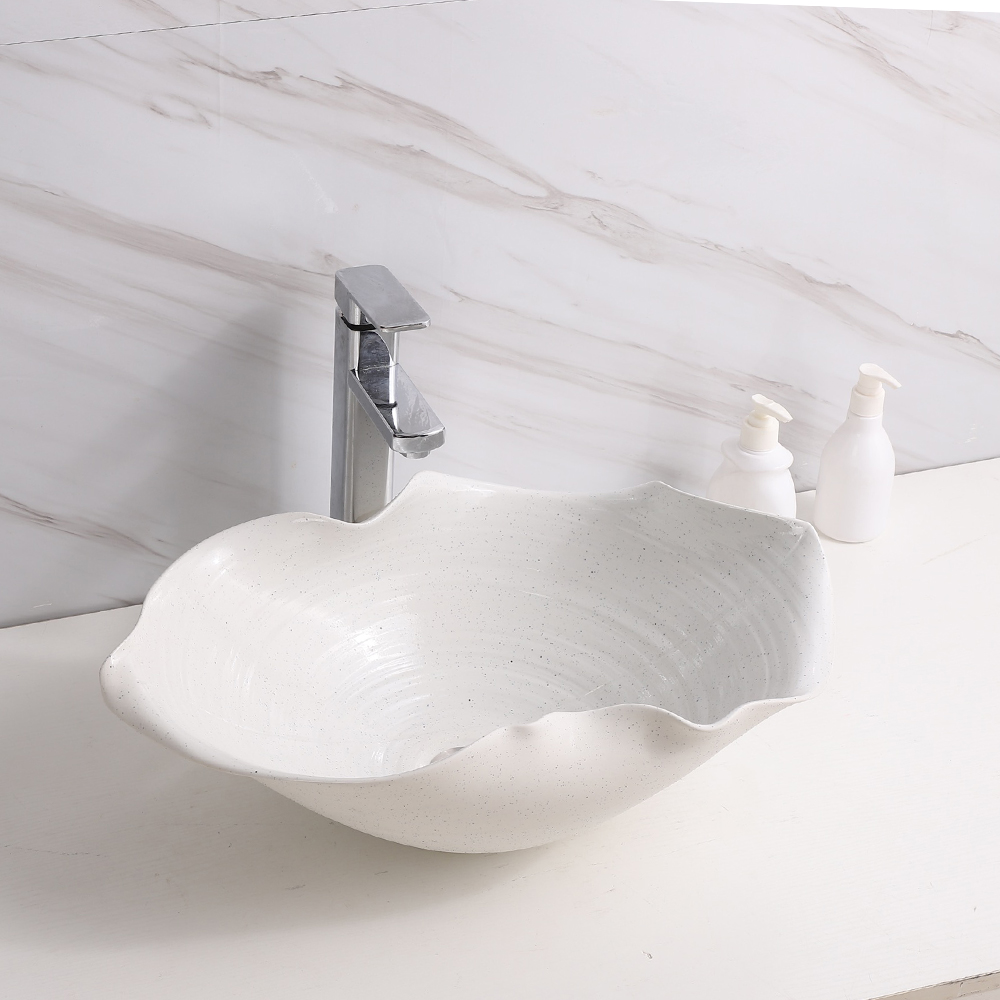 Art-Deco: Washbasin; (60x35x23)cm, White