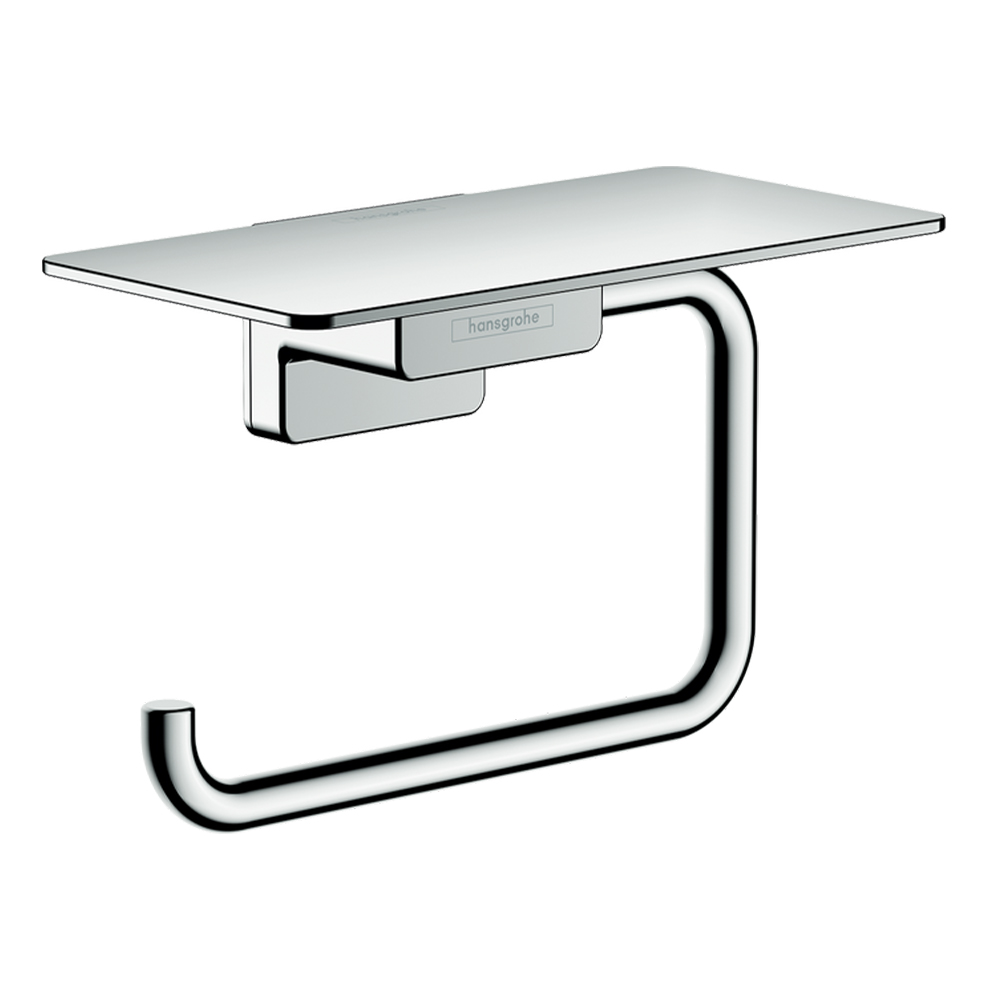 AddStoris: Paper Roll Holder With Shelf, Chrome Plated 1