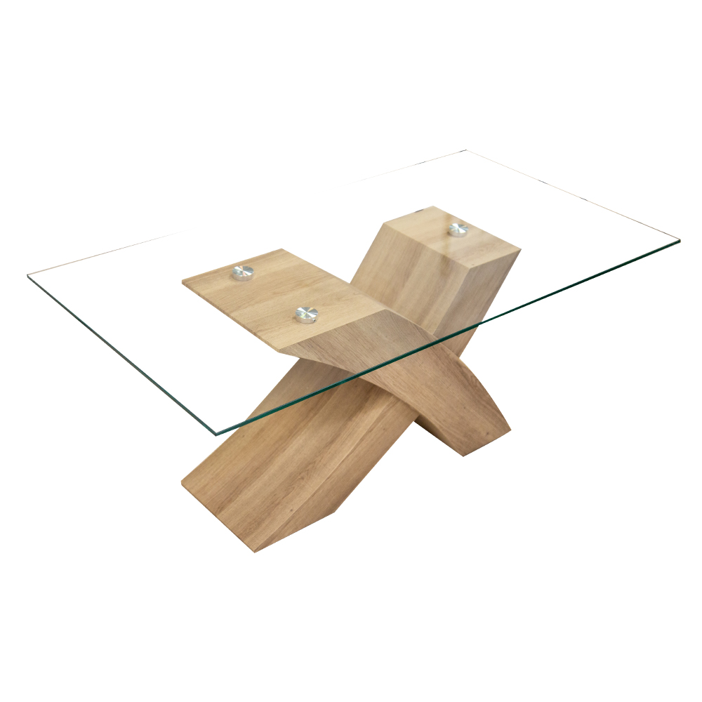 Coffee Table-Glass Top; (110x60x45)cm 1