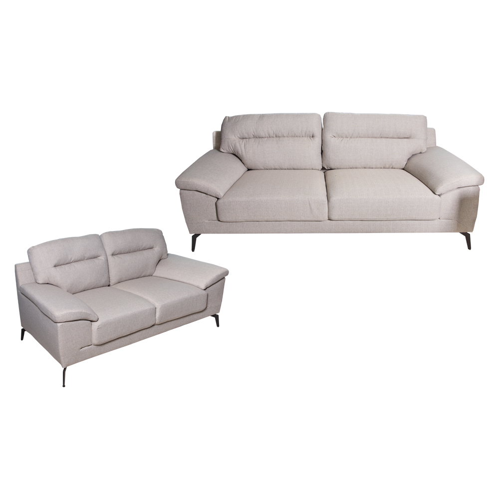 Bono 321 Fabric Sofa; 5-Seater (3+2), Beige 1