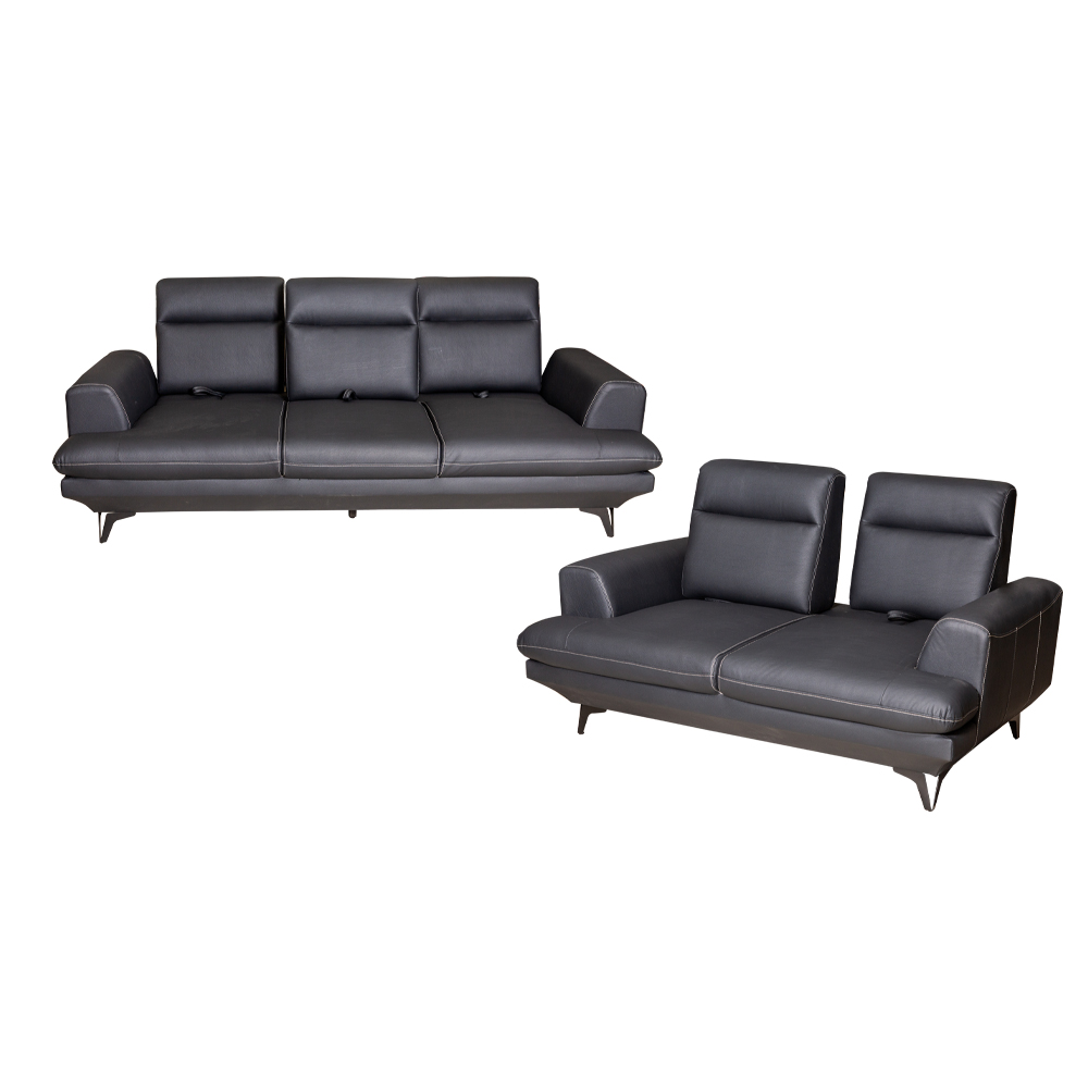 Fabric Sofa Set- 5 Seater (2+3), Black 1