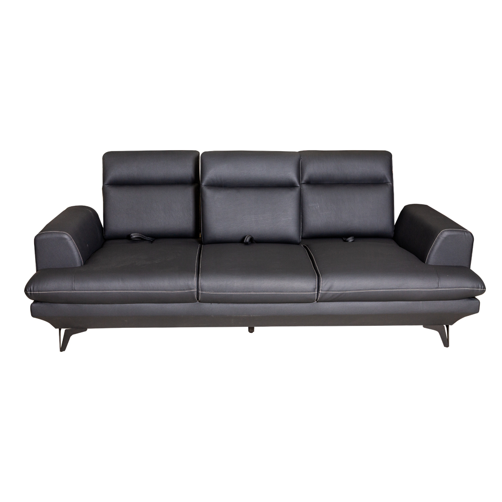 Fabric Sofa Set- 5 Seater (2+3), Black