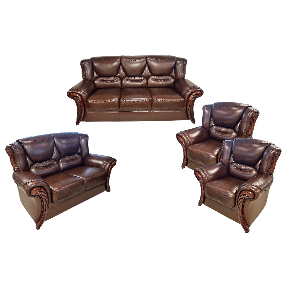 Leather Sofa : 7-Seater (3+2+1+1), Col