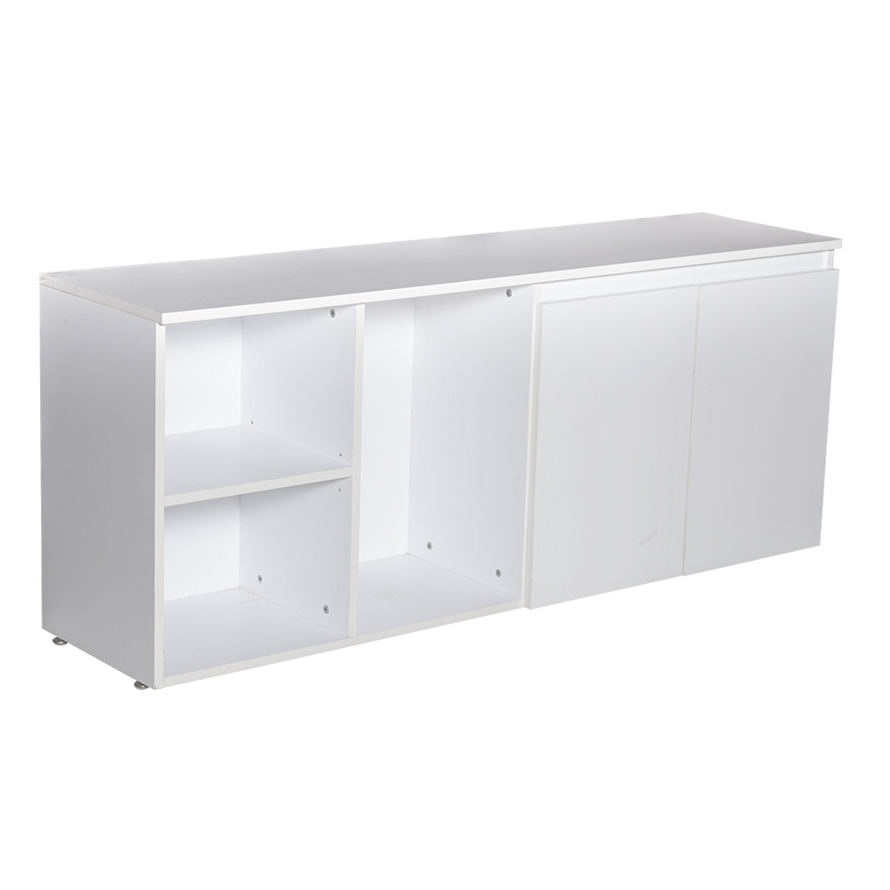 MITII: Office Desk Side Return Pedestal With CPU Holder; 2 Doors; (40x54x66)cm, White