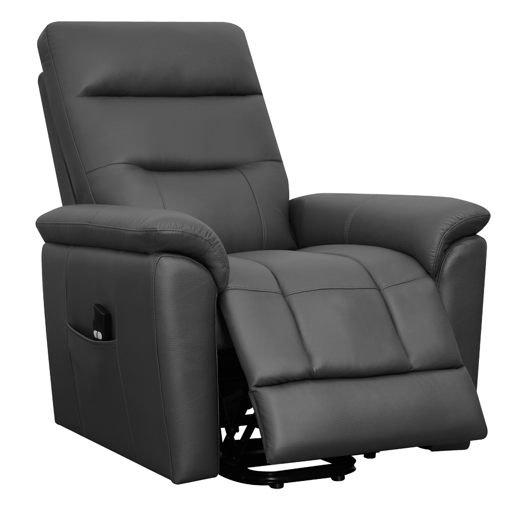 Fabric Recliner Chair-1 Seater; (87x93x107)cm, Black