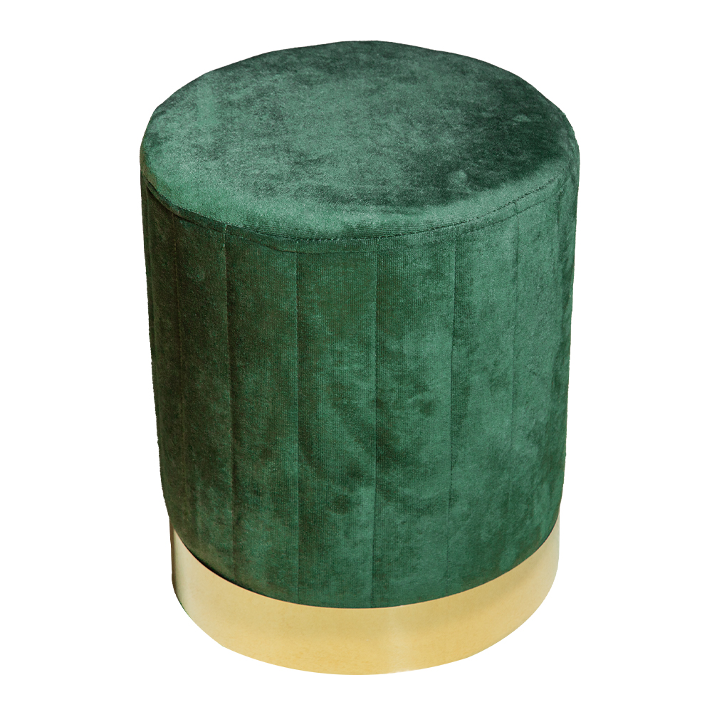 Leisure Fabric Stool; (36x36x42)cm, Green