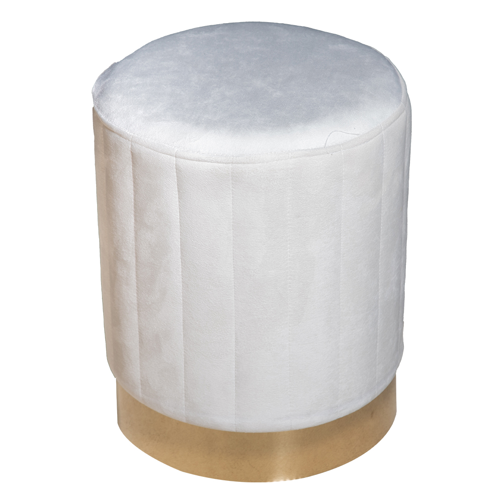 Leisure Fabric Stool; (36x36x42)cm, White