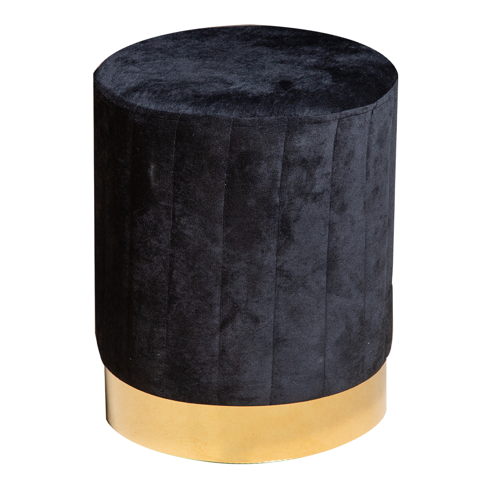 Leisure Fabric Stool; (36x36x42)cm, Black 1