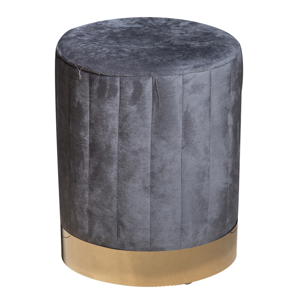 Leisure Fabric Stool; (36x36x42)cm, Grey 1