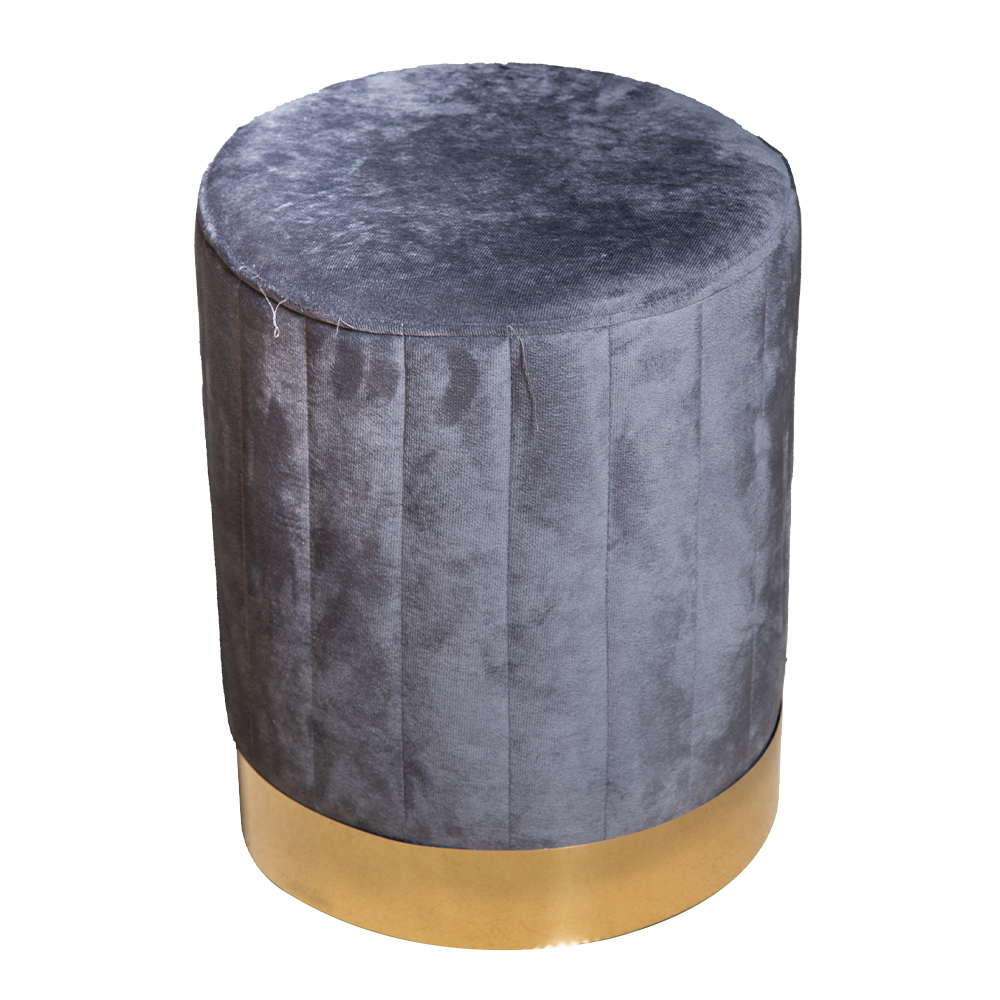 Leisure Fabric Stool; (36x36x42)cm, Grey