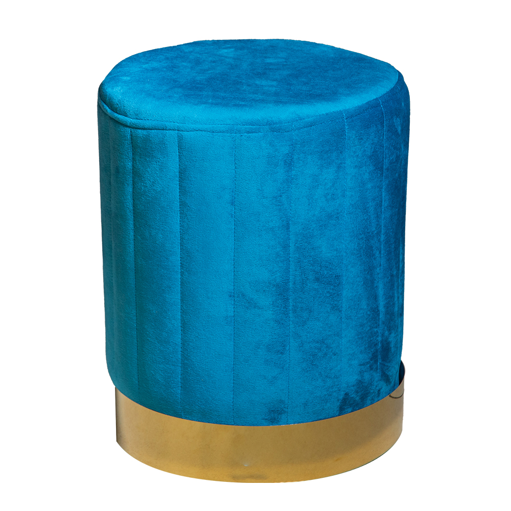 Leisure Fabric Stool; (36x36x42)cm, Turquoise Blue 1