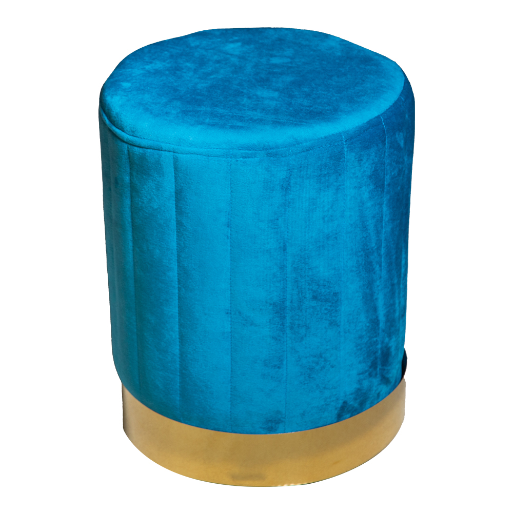 Leisure Fabric Stool; (36x36x42)cm, Turquoise Blue