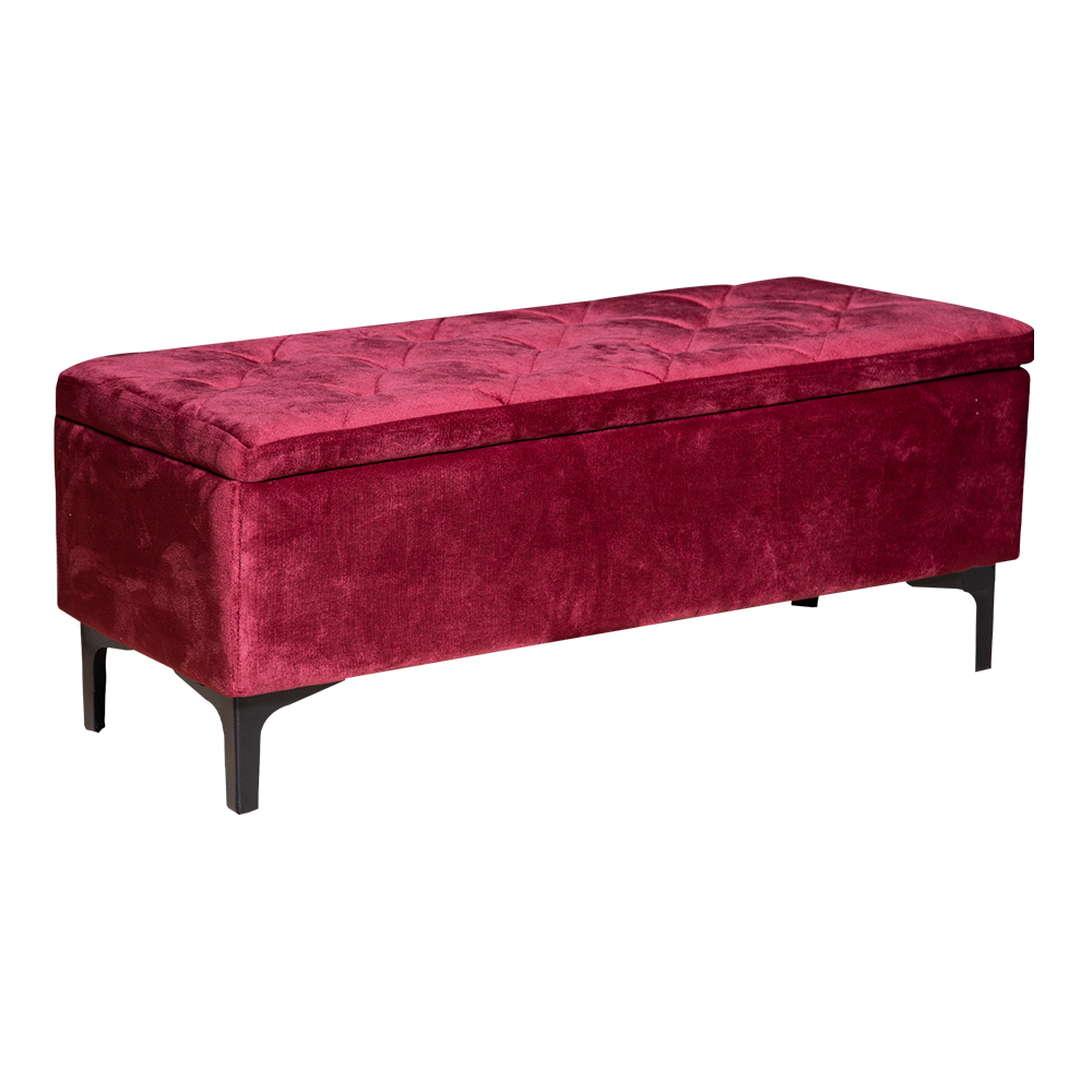 Leisure Fabric Stool; (100x40x42)cm, Maroon