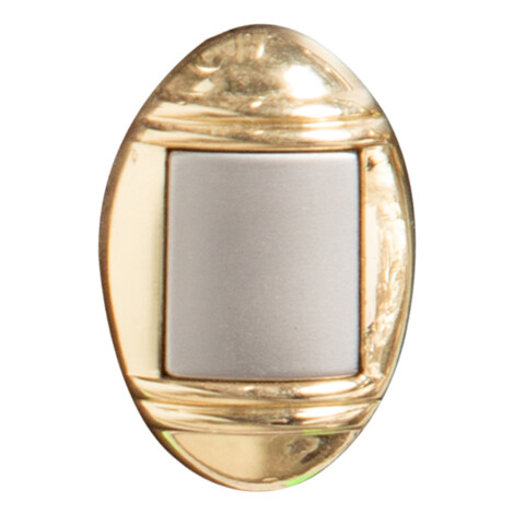 Furniture Knob, Gold/Satin Chrome 1