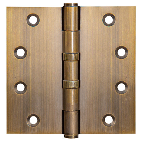 Hinges,2BB, with screws; 4inx4inx3mm, Antique Brass 1