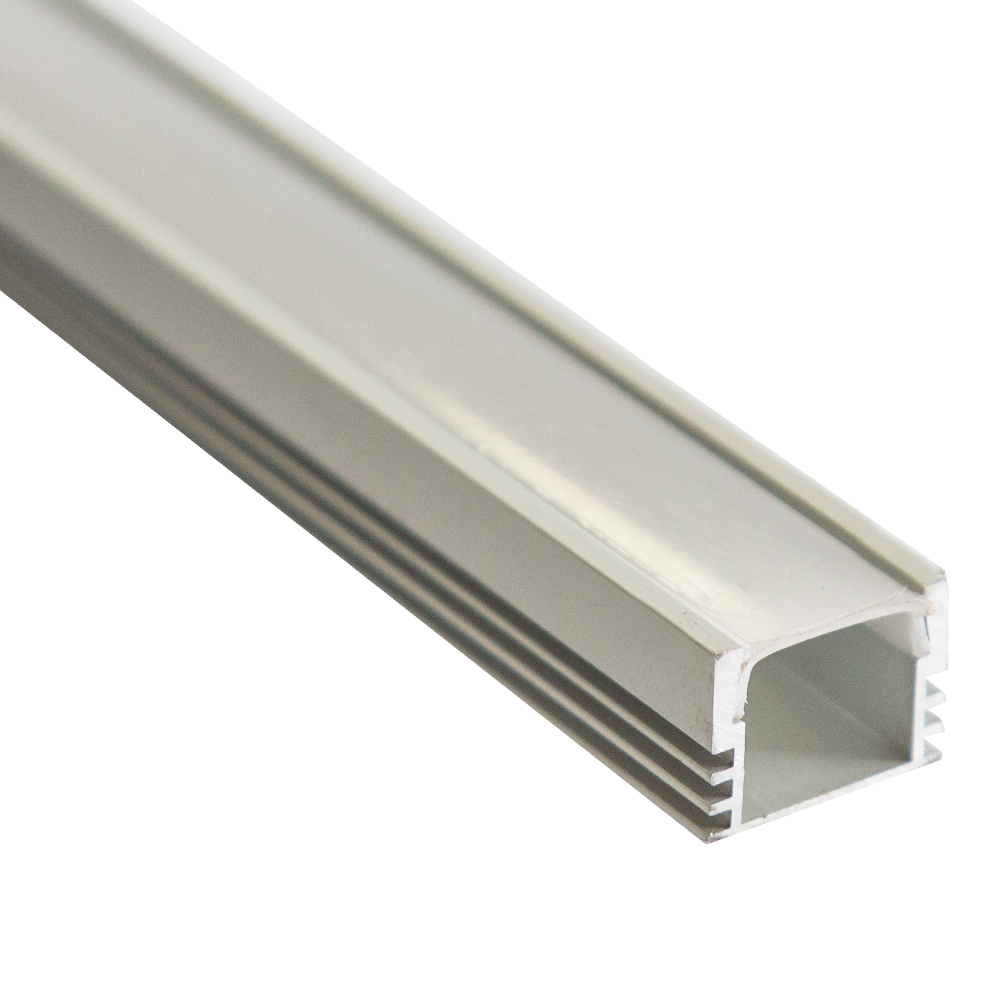 Sang Yi: Aluminium U-Shaped LED Tile Edge Trim: Matt Silver; (2.5mx15.8mm(W) x 11