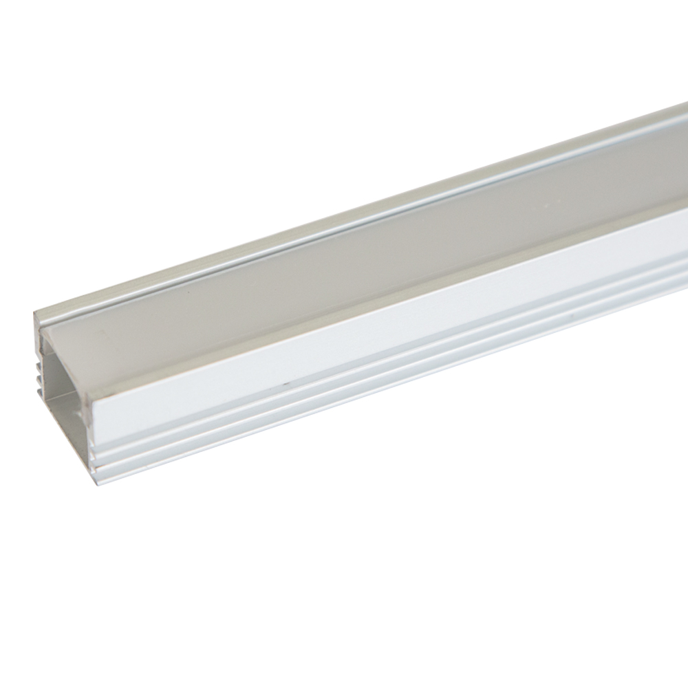 Sang Yi: Aluminium U-Shaped LED Tile Edge Trim: Matt Silver; (2.5mx15.8mm(W) x 11.9mm(H)