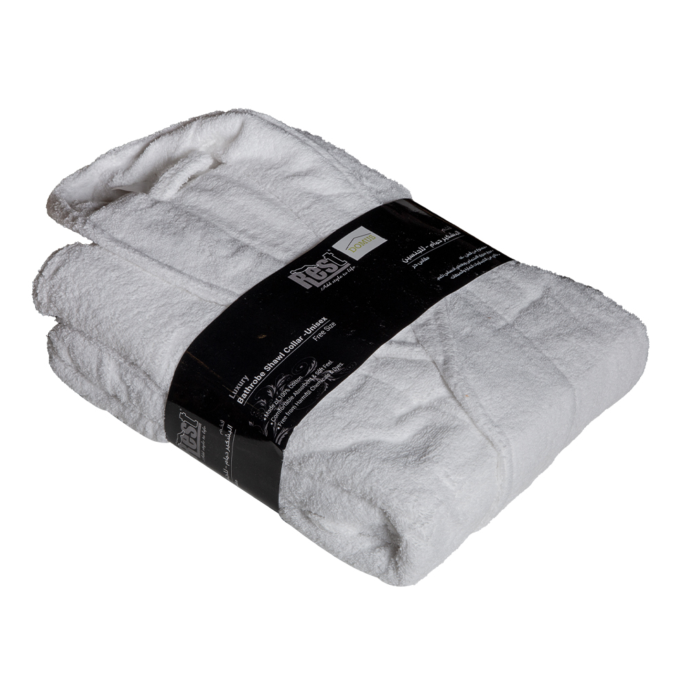 Domus: Unisex Terry Bathrobe; Cotton-400g, White