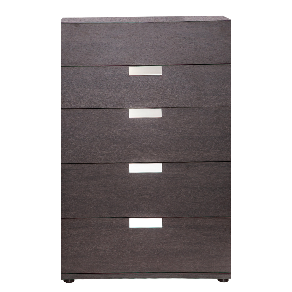 Wooden Chest Of Drawer; 5-Drawers; (78x39x123)cm, Dark Brown