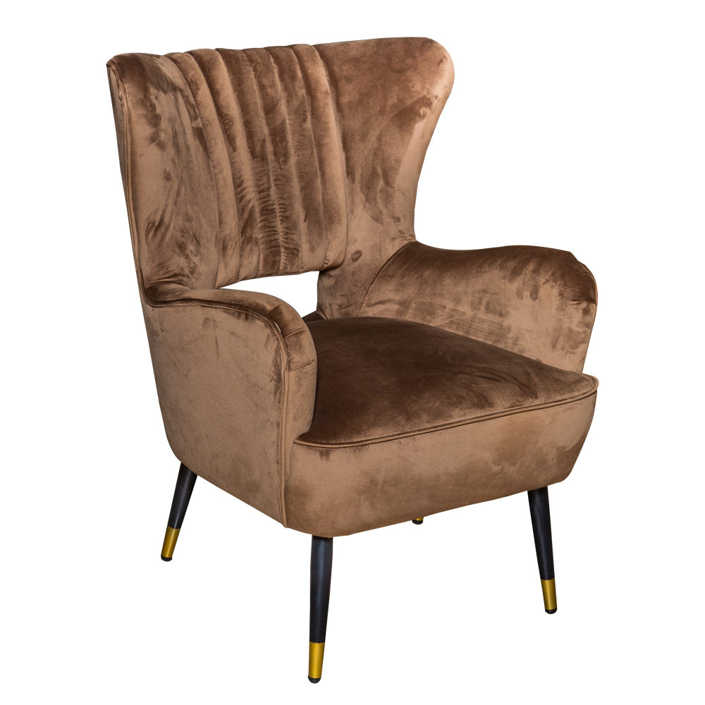 Fabric Arm Chair: 1-Seater; (73x70x93)cm, Chocolate 1