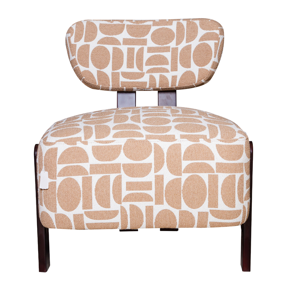 Fabric Accent chair; (68x70x78)cm, Brown 1