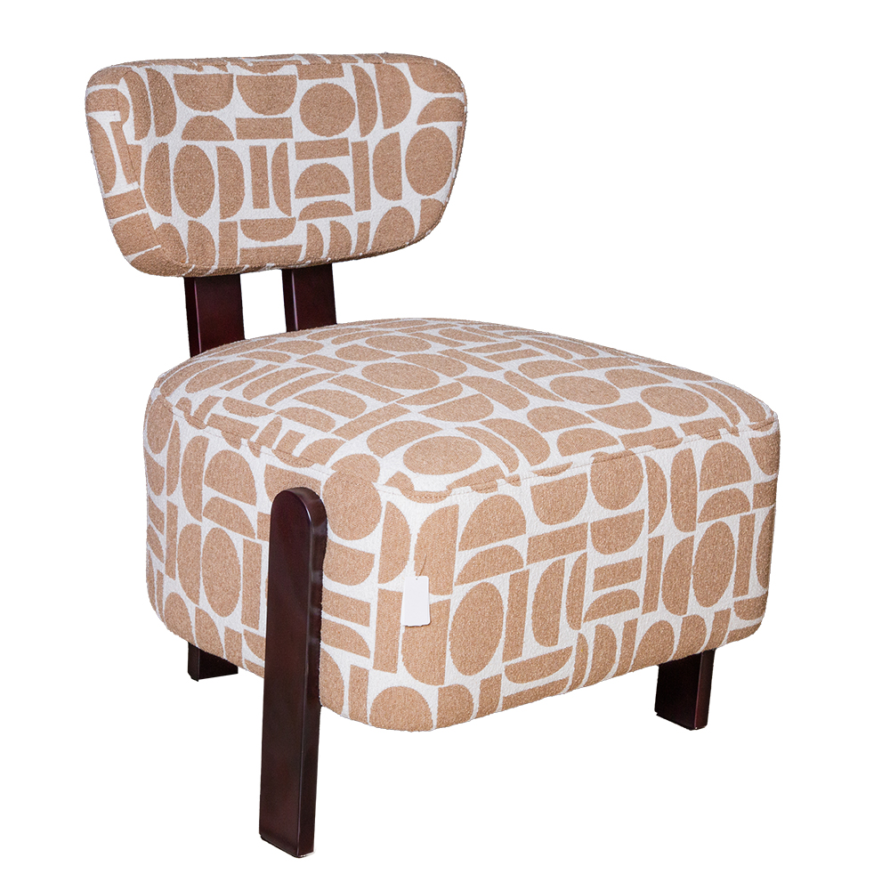 Fabric Accent chair; (68x70x78)cm, Brown