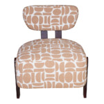 Fabric Accent chair; (68x70x78)cm, Brown