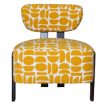 Fabric Accent chair; (68x70x78)cm, Gold mustard