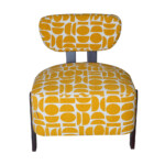 Fabric Accent chair; (68x70x78)cm, Gold mustard