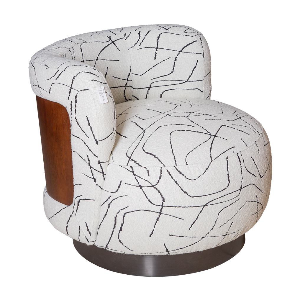 Fabric Swivel Chair; (77x79x69)cm