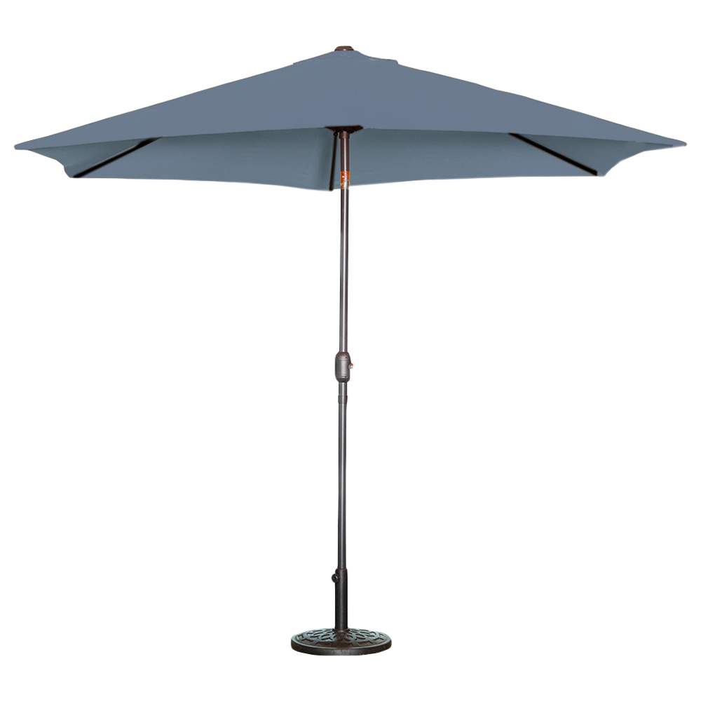 Aluminium/Steel Garden Umbrella With Stand, Grey 1