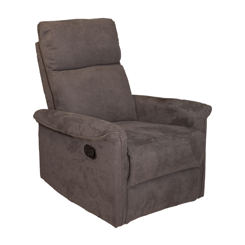 Moritz Fabric Glider Recliner Sofa; 1-Seater, Grey 1