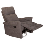 Moritz Fabric Glider Recliner Sofa; 1-Seater, Grey